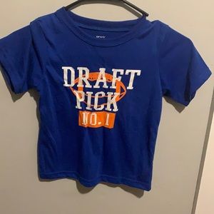 Blue , orange , and white shirt size 6